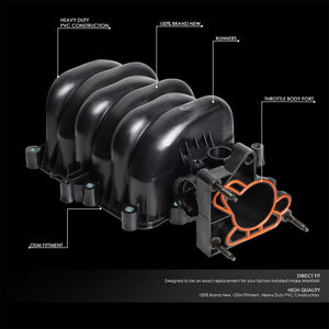 ABS Plastic Black OE Intake Manifold For 93-95 Chevrolet Lumina APV 3.8L V6-Air Intake Systems-BuildFastCar-BFC-ITKM-CHEV93LUMI-BK
