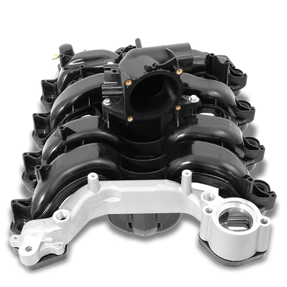 Intake Manifold (Black, ABS Plastic, OE) Works With 07-08 Ford F-150 4.6L V8 SOHC