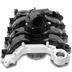 Intake Manifold (Black, ABS Plastic, OE) Works With 09-14 Ford E-150 4.6L V8 SOHC