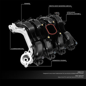 Black ABS Plastic OE Intake Manifold For 01-11 Lincoln Town Car 4.6L V8 SOHC