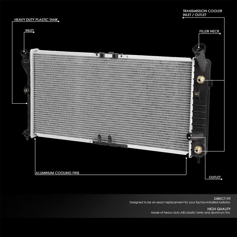 1-Row OE Style Direct Replacement Aluminum Radiator For 94-95 Chevrolet Lumina-Cooling Systems-BuildFastCar-BFC-RADOE-1518
