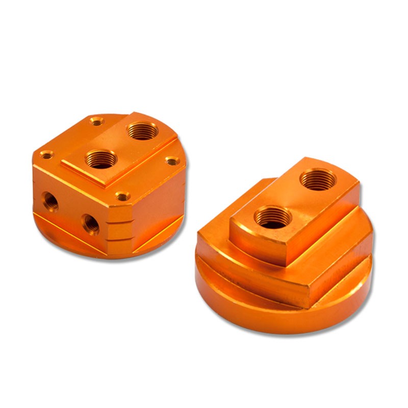 Aluminum Engine Oil Filter/Cooler Relocation Kit Plate Adapter 10AN Bolt Fitting-External Engine-BuildFastCar-BFC-OFR-TYA