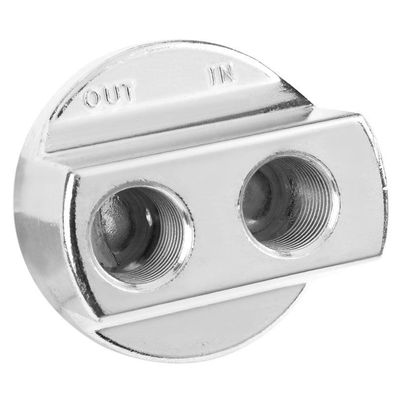 Aluminum Engine Oil Filter/Cooler Relocation Kit Plate Adapter MALE Fitting+Hose-External Engine-BuildFastCar-BFC-OFR-FOR79MUT