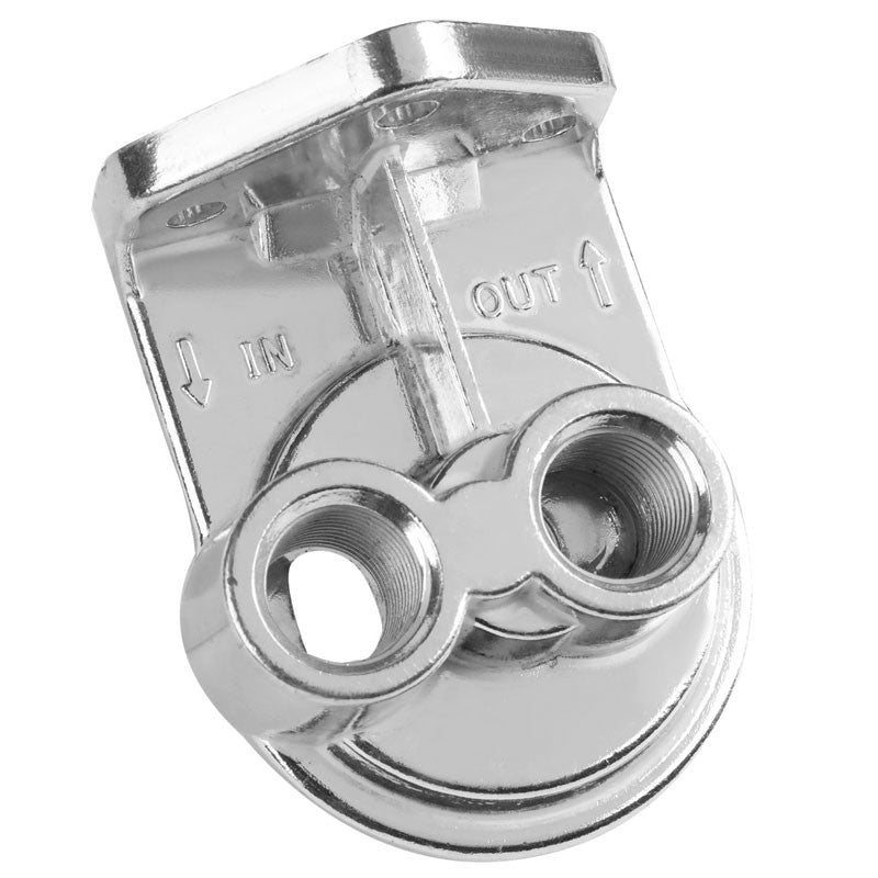 Aluminum Engine Oil Filter/Cooler Relocation Kit Plate Adapter MALE Fitting+Hose-External Engine-BuildFastCar-BFC-OFR-FOR79MUT