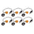 6 Pcs Universal Amber Plastic Hard Wired Peterson 176KA LED Side Marker Light-Trailer Light Parts-BuildFastCar-BFC-TTP-SML-PET-176KA-AM-X6