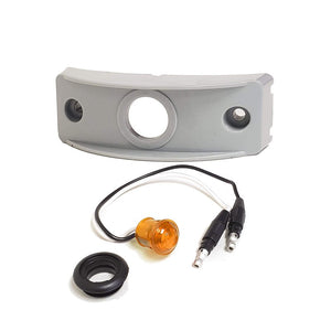 Peterson Amber Side Marker Light+Gray Side Surface Mount For Curved Surfaces-Trailer Light Parts-BuildFastCar-BFC-TTP-MSC-SMLC-0002