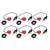 6 Pcs Universal Red Plastic Hard Wired Peterson 176KR LED Side Marker Light-Trailer Light Parts-BuildFastCar-BFC-TTP-SML-PET-176KR-RD-X6