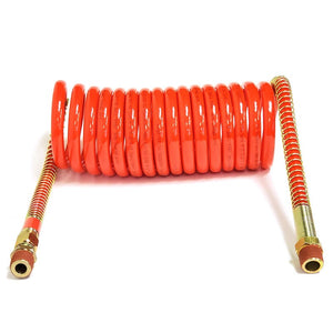 Phillips 11-715 Blue/Red 15' Long Steel Spring Coiled Air Brake Hose For Trailer-Trailer Brake Parts-BuildFastCar-BFC-TTP-COAI-PHIL-11-715