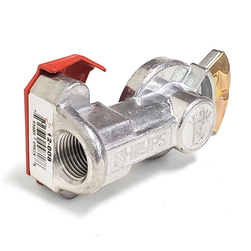 Phillips 12-008 Red Emergency Straight Mount Gladhand For Tractor/Trailer-Trailer Brake Parts-BuildFastCar-BFC-TTP-GLHD-PHIL-12-008