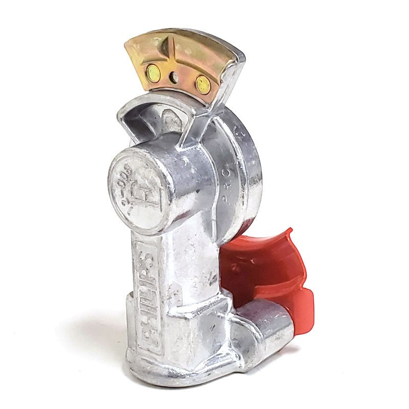 Phillips 12-008 Red Emergency Straight Mount Gladhand For Tractor/Trailer-Trailer Brake Parts-BuildFastCar-BFC-TTP-GLHD-PHIL-12-008