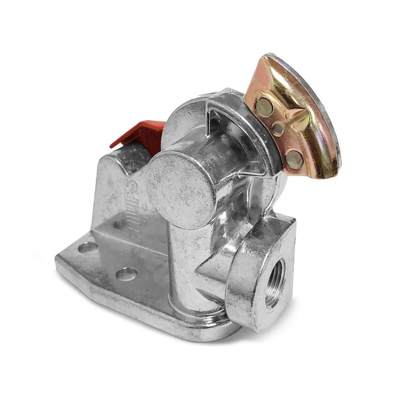 Phillips 12-138 Red Emergency 38 Degree Angle Mount Gladhand For Tractor/Trailer-Trailer Brake Parts-BuildFastCar-BFC-TTP-GLHD-PHIL-12-138