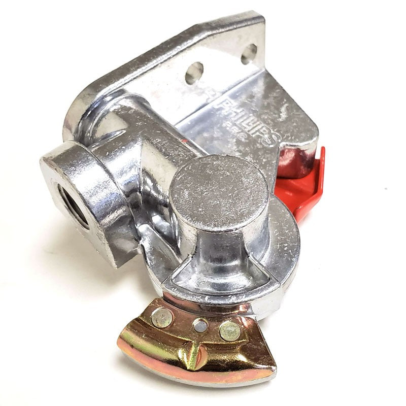 Phillips 12-138 Red Emergency 38 Degree Angle Mount Gladhand For Tractor/Trailer-Trailer Brake Parts-BuildFastCar-BFC-TTP-GLHD-PHIL-12-138