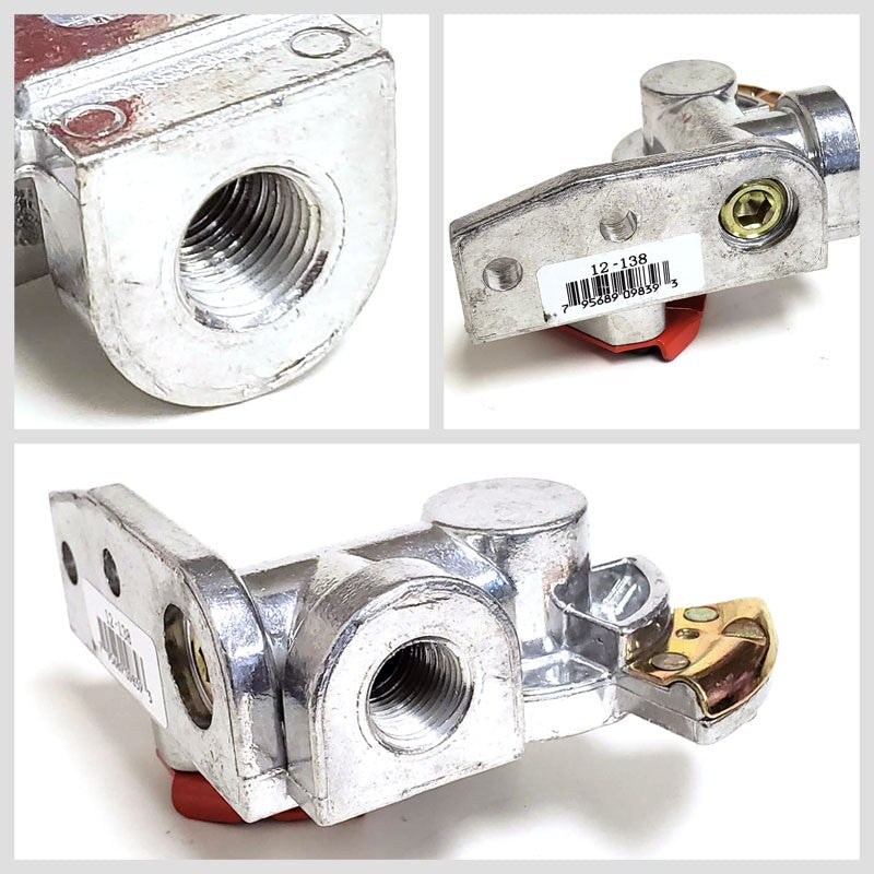 Phillips 12-138 Red Emergency 38 Degree Angle Mount Gladhand For Tractor/Trailer-Trailer Brake Parts-BuildFastCar-BFC-TTP-GLHD-PHIL-12-138