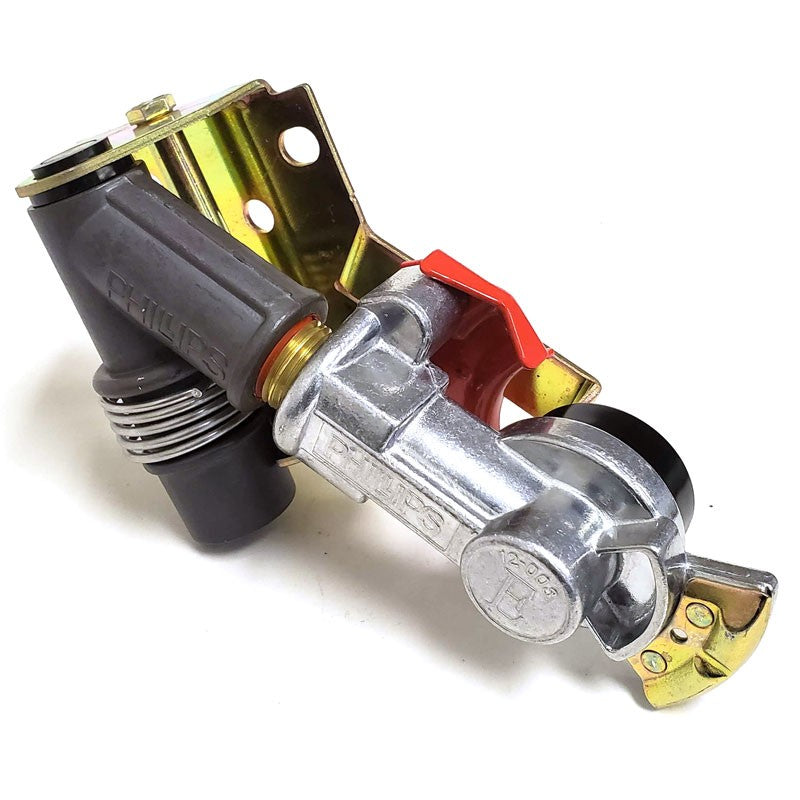 Phillips 12-4508 Red Emergency Angle Mount Swinger Gladhand For Tractor/Trailer-Trailer Brake Parts-BuildFastCar-BFC-TTP-GLHD-PHIL-12-4508