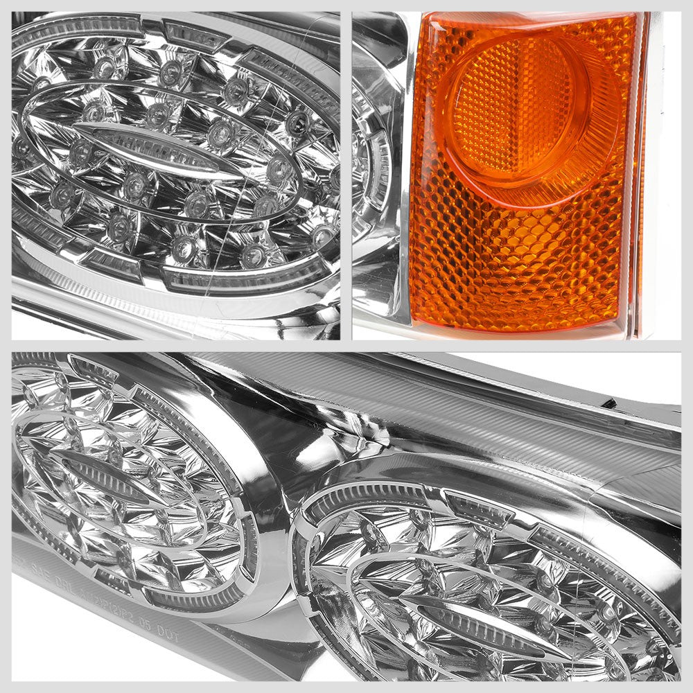 Clear Lens/Amber Front Diamond Turn Signal Bumper Light 03-06