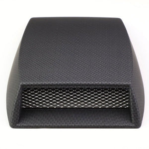 Universal Black Carbon Fiber Design Style Air Flow Vent Bonnet Hood Scoop Cover-Exterior-BuildFastCar