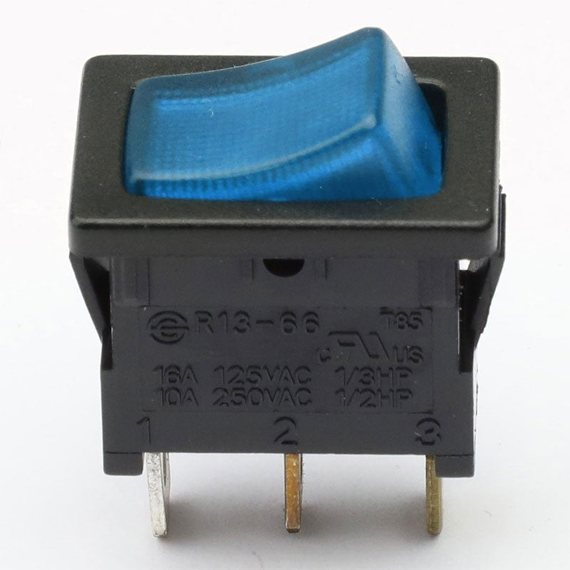 Car Boat Truck 12V 20A 3 Pin On/Off Blue LED Rocker Power Toggle Switch Control-Control Switches-BuildFastCar-BFC-CONSW-T1-BL