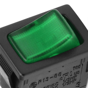 Car Boat Truck 12V 20A 3 Pin On/Off Green LED Mini Rocker Power Toggle Switch-Control Switches-BuildFastCar-BFC-CONSW-T1-GN