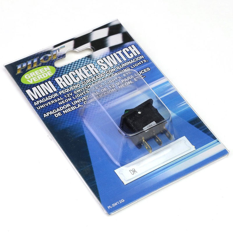 Car Boat Truck 12V 20A 3 Pin On/Off Green LED Mini Rocker Power Toggle Switch-Control Switches-BuildFastCar-BFC-CONSW-T1-GN