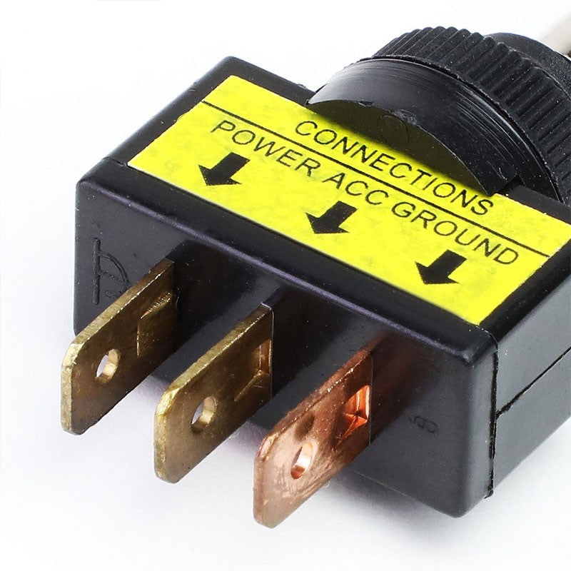 Car Boat Truck 12V 20A 3 Pin On/Off Billet Fog Brake Light Toggle Switch Control-Control Switches-BuildFastCar-BFC-CONSW-T3-BIL