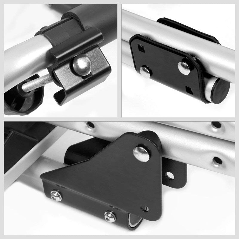 Powdered Coated Silver Universal Fixed Trunk Mount Bike Bicycle Carrier Holder-Exterior-BuildFastCar