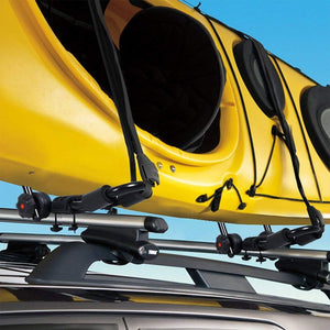 Adjustable Fold-Up Cross Bar Roof Rails Mount Kayak Canoe Carrier Holder Rack-Exterior-BuildFastCar
