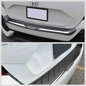 TPE Black Chrome Trim Rear Bumper Cover Scratch Protector For 16-17 Civic 4DR-Exterior-BuildFastCar