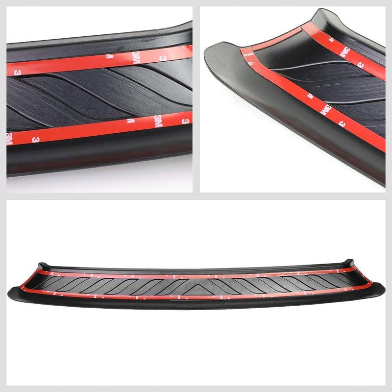 TPE Black Chrome Trim Rear Bumper Cover Scratch Protector For 16-17 Civic 4DR-Exterior-BuildFastCar