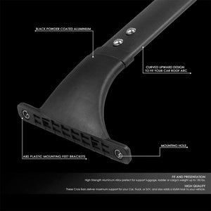 Black Aluminum OE Style Bolt-On Top Roof Rack Rail Cross Bar For 09-14 Murano-Exterior-BuildFastCar
