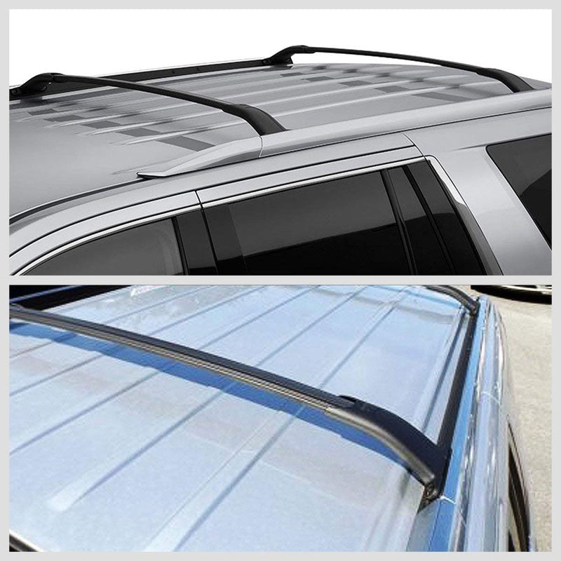 Black Aluminum Bar OE Style Bolt-On Top Roof Rack Rail Cross Bar For 15-18 Tahoe-Exterior-BuildFastCar