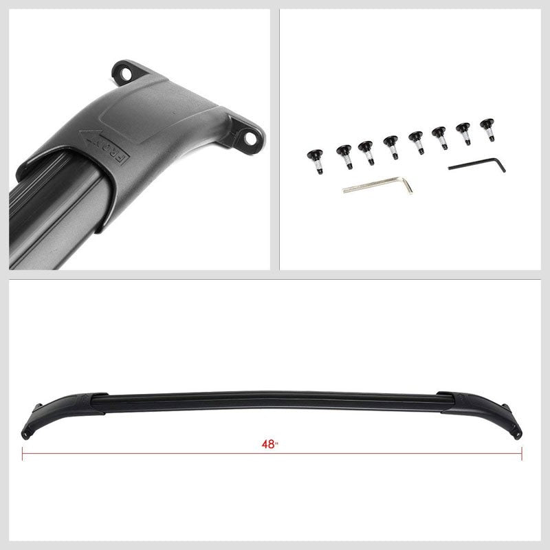 Black Aluminum Bar OE Style Bolt-On Top Roof Rack Rail Cross Bar For 15-18 Tahoe-Exterior-BuildFastCar