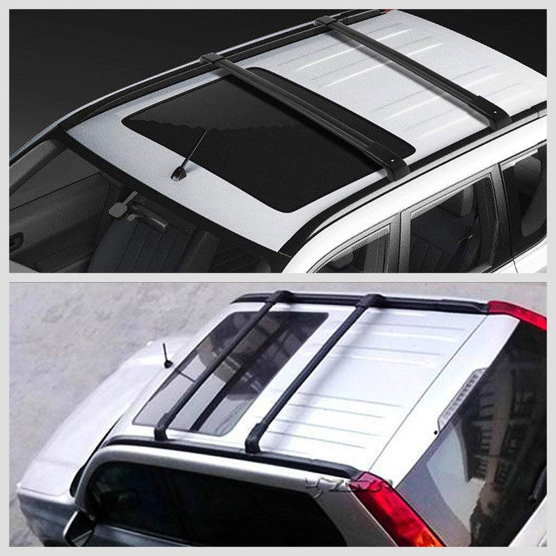 Black Aluminum OE Style Bolt-On Top Roof Rack Rail Cross Bar For 08-16 X-Trail-Exterior-BuildFastCar