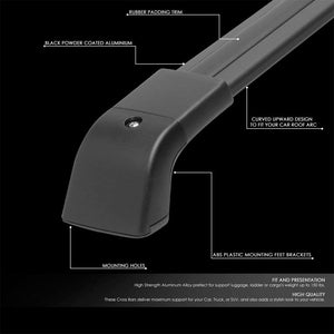 Black Aluminum OE Style Bolt-On Top Roof Rack Rail Cross Bar For 08-16 X-Trail-Exterior-BuildFastCar