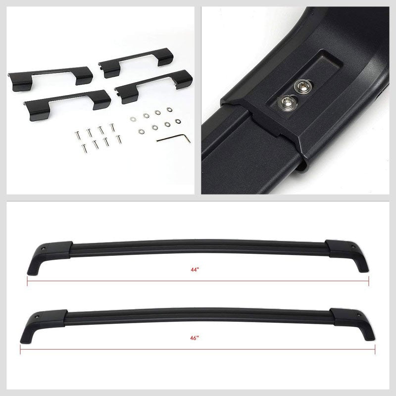 Black Aluminum OE Style Bolt-On Top Roof Rack Rail Cross Bar For 08-16 X-Trail-Exterior-BuildFastCar