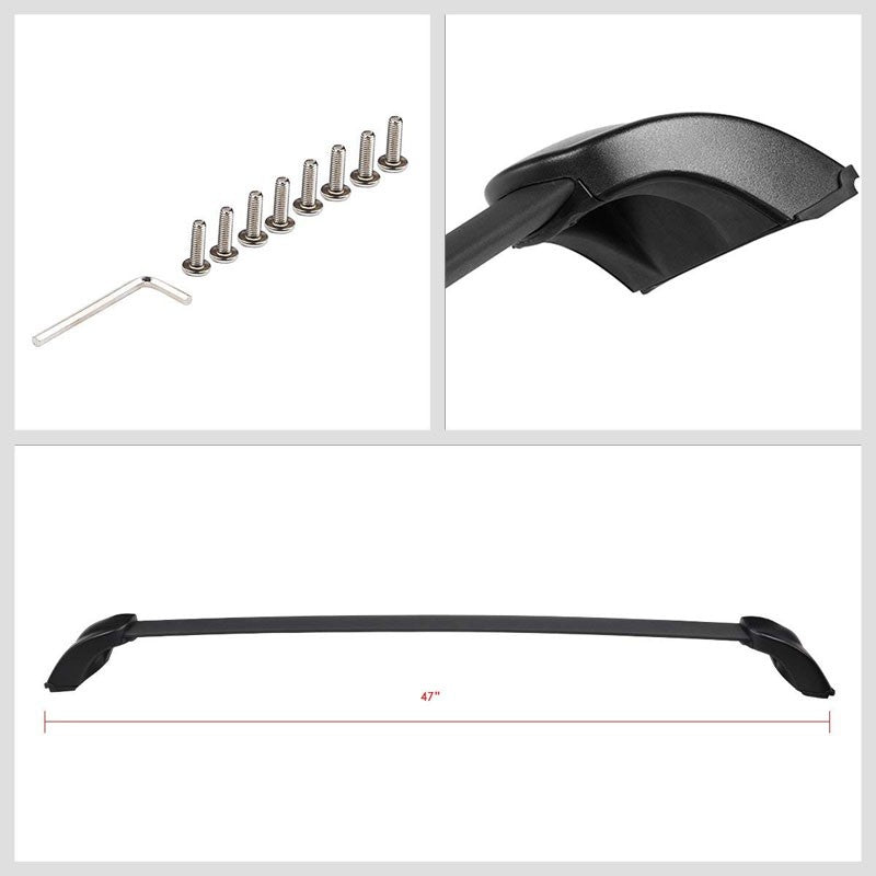 Black Aluminum OE Style Bolt-On Top Roof Rack Rail Cross Bar For 07-12 CX-7-Roof Parts-BuildFastCar