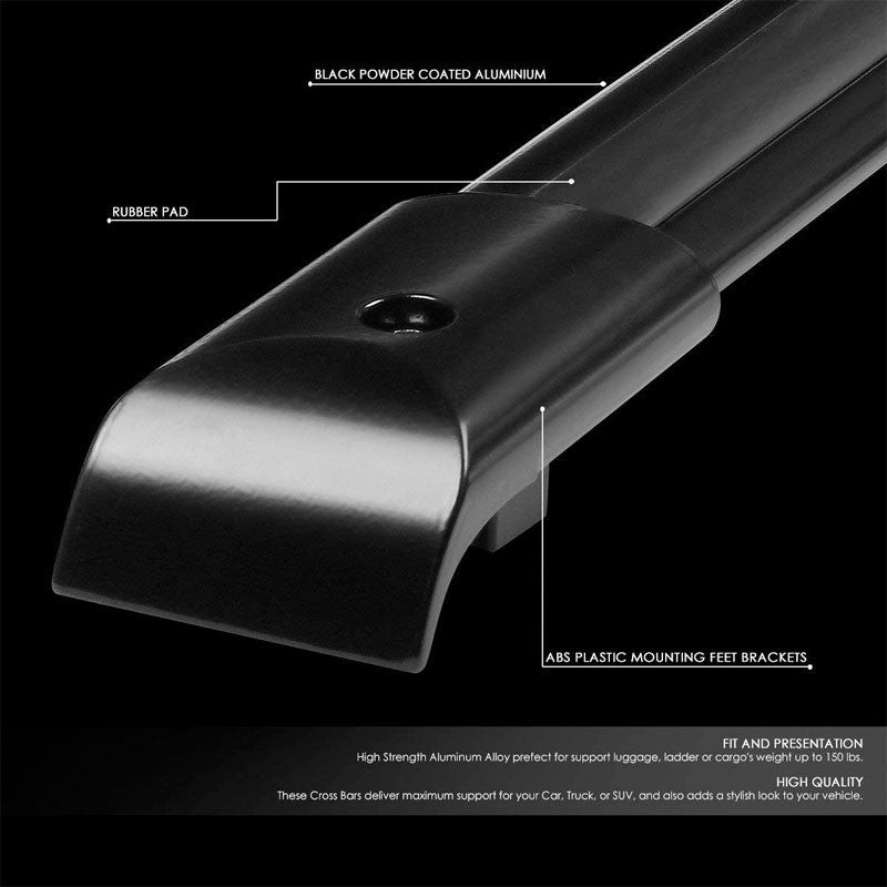 Black Aluminum OE Style Bolt-On Top Roof Rack Rail Cross Bar For 05-10 Odyssey-Exterior-BuildFastCar