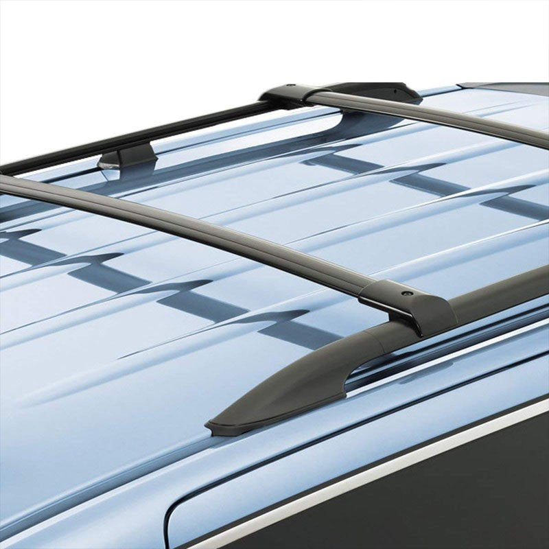 Black Bolt-On Top Roof Rack Rail Cross Bar 03-08 Pilot - BuildFastCar