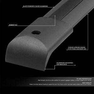 Black Aluminum OE Style Bolt-On Top Roof Rack Rail Cross Bar For 03-08 Pilot-Exterior-BuildFastCar