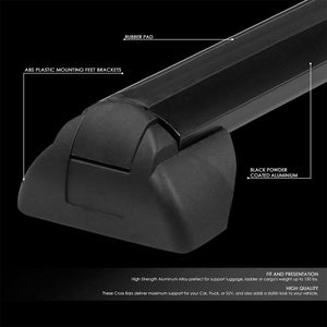 Black Aluminum OE Style BoltOn Top Roof Rack Rail Cross Bar For 02-07 Saturn Vue-Exterior-BuildFastCar
