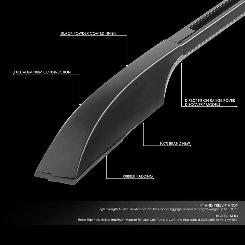 Black ABS Plastic OE Style Bolt-On Top Roof Rack Side Bar For 05-16 LR4 LR4-Exterior-BuildFastCar