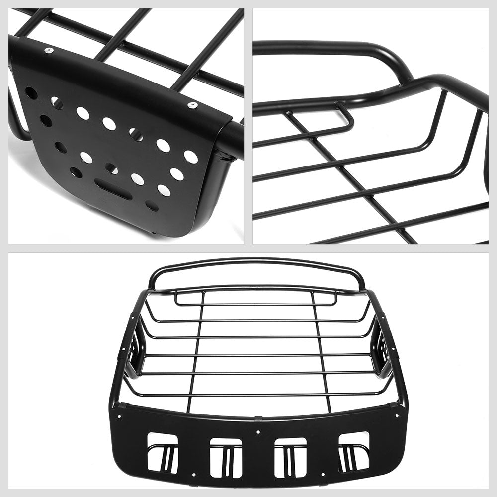 39"X38.5"X8" Universal Black Mild Steel Roof Rack Cargo Luggage Basket/Carrier