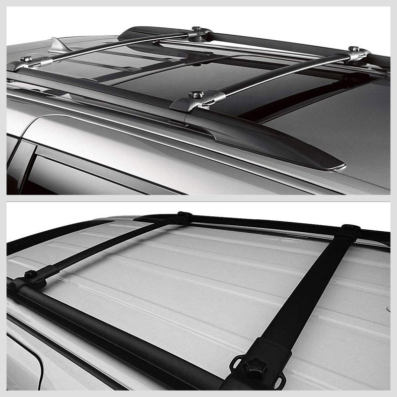 Black Aluminum OE Style Bolt-On Top Roof Rack Rail Cross Bar For 11-18 Sienna-Exterior-BuildFastCar