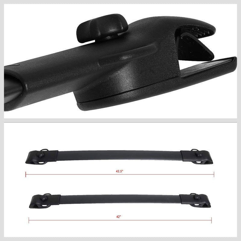 Black Aluminum OE Style Bolt-On Top Roof Rack Rail Cross Bar For 11-18 Sienna-Exterior-BuildFastCar