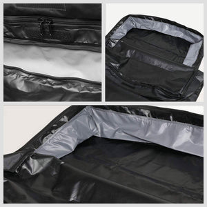 Black Universal Top Roof Rack Rail Cargo Storage Bag Travel Camping Luggage-Roof Parts-BuildFastCar