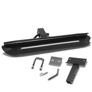 Black 32.5" Long 4" Wide Ridgeline Flat Tow Hitch Rear Step Bar For 2" Receiver-Truck & Towing-BuildFastCar-BFC-HITC-32RUNB-BK