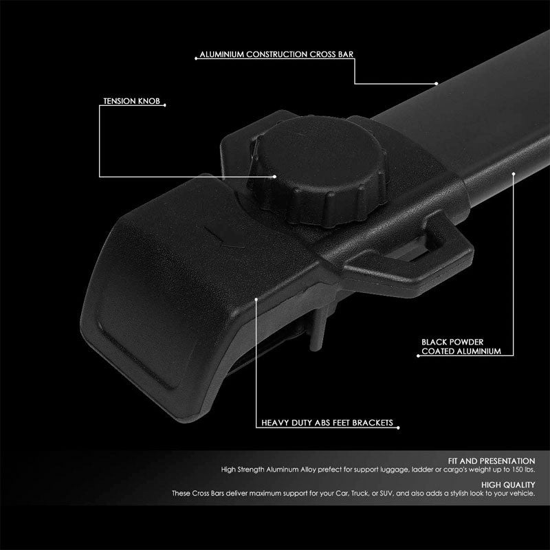 OE Black Roof Rack Luggage/Cargo Rail Crossbar Bar For 15-19 Jeep Renegade SOHC-Roof Parts-BuildFastCar