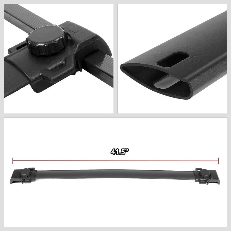 OE Black Roof Rack Luggage/Cargo Rail Crossbar Bar For 07-17 Patriot MK74 DOHC-Roof Parts-BuildFastCar