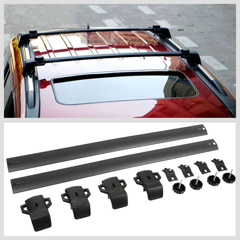 OE Black Roof Rack Luggage/Cargo Rail Crossbar Bar For 07-17 Patriot MK74 DOHC-Roof Parts-BuildFastCar