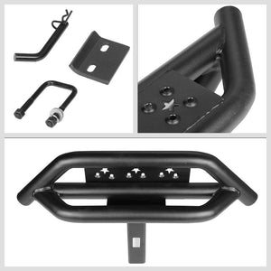 25.5"Long/1.8" OD Round Step Heavy Duty Tow Hitch Step Bar Black For 2" Receiver-Exterior-BuildFastCar