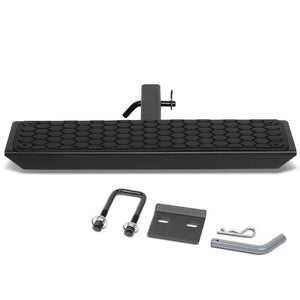 26"Long/5"W Honeycomb Step Pad Heavy Duty Hitch Step Bar Black For 2" Receiver-Exterior-BuildFastCar